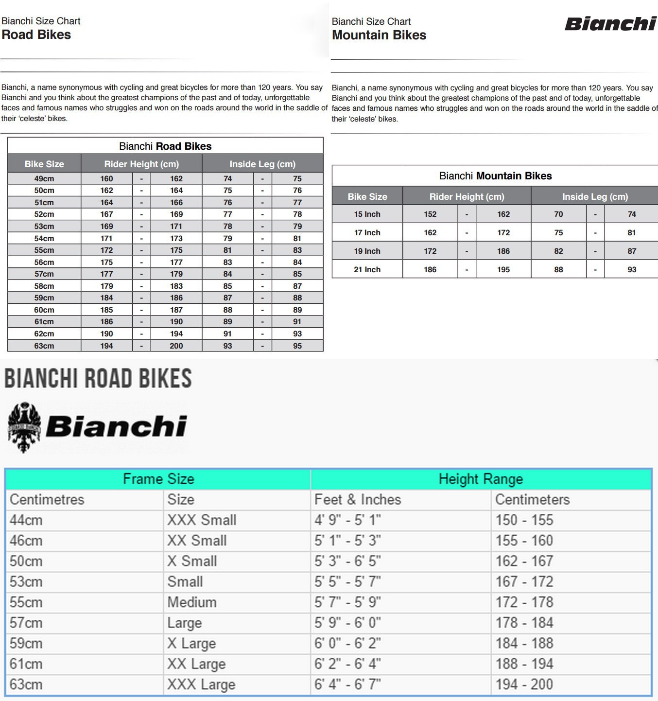Bianchi Duty Belt Size Chart
