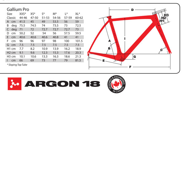argon 18 gallium pro geometry
