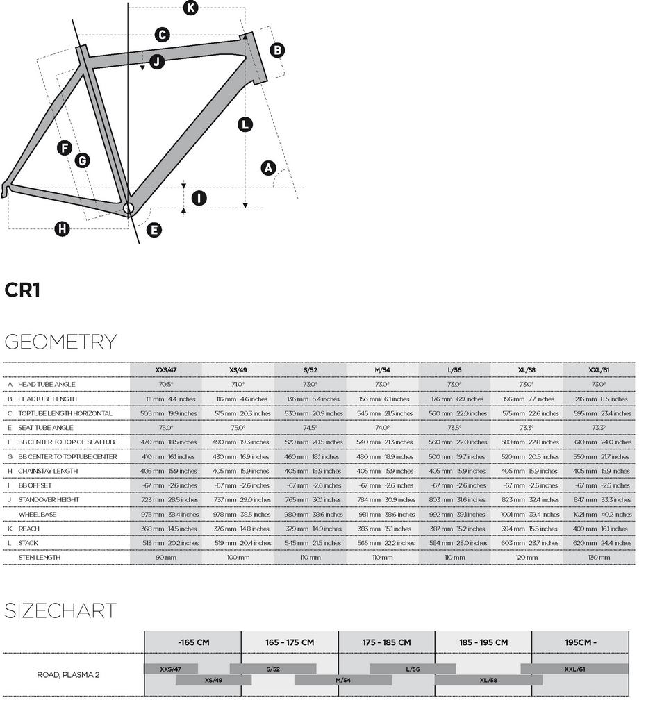 Scott CR1 SL geometry